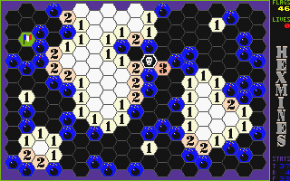 Hexmines atari screenshot